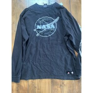 Southpole NASA Graphic Long Sleeve T-Shirt Mens XXL Black Streetwear Tee